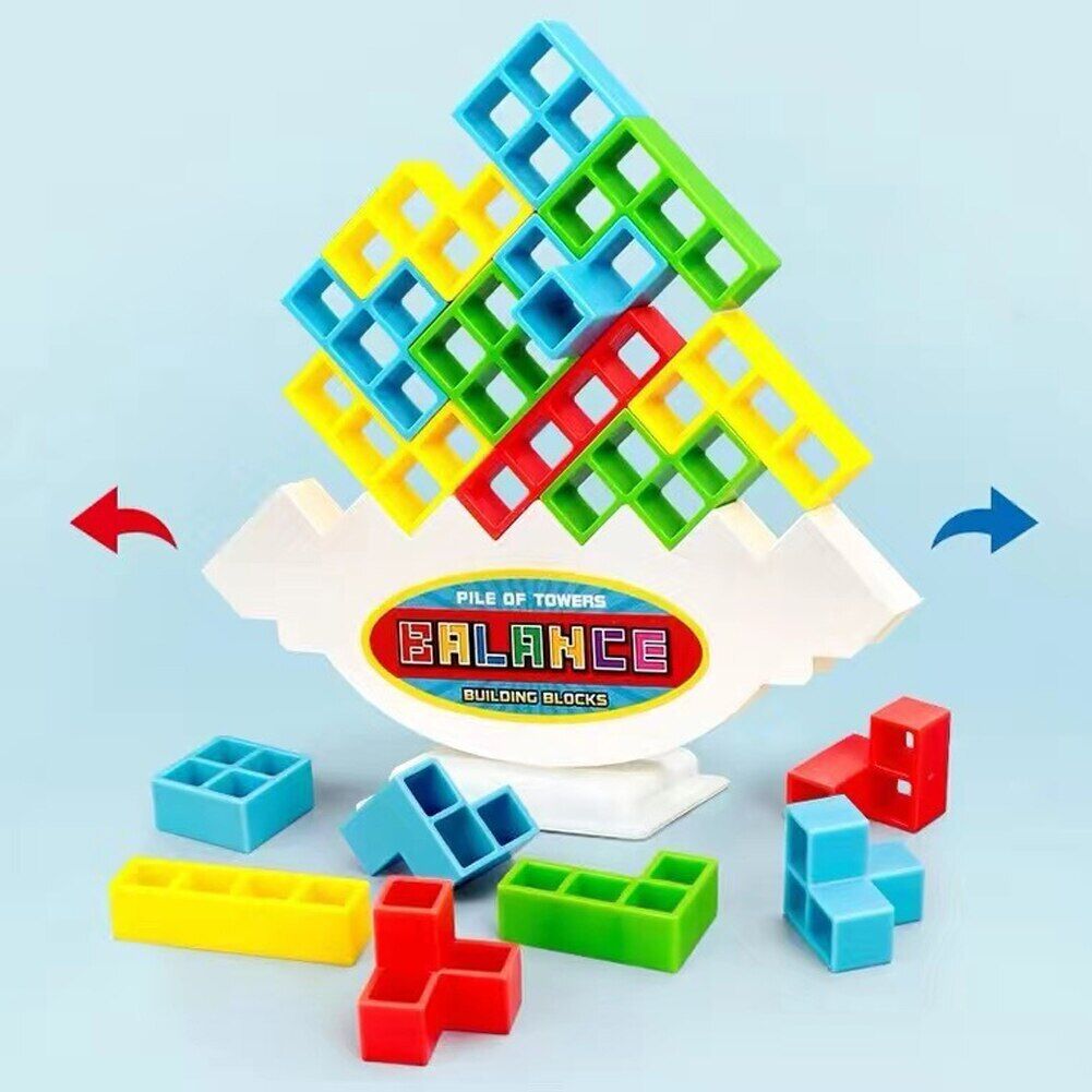 Russian Building Blocks Tetra Tower Game: Stacking and Balance Puzzle