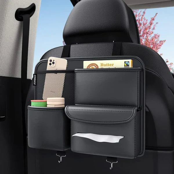 Car Seat Organizer: Premium PU Storage Bag